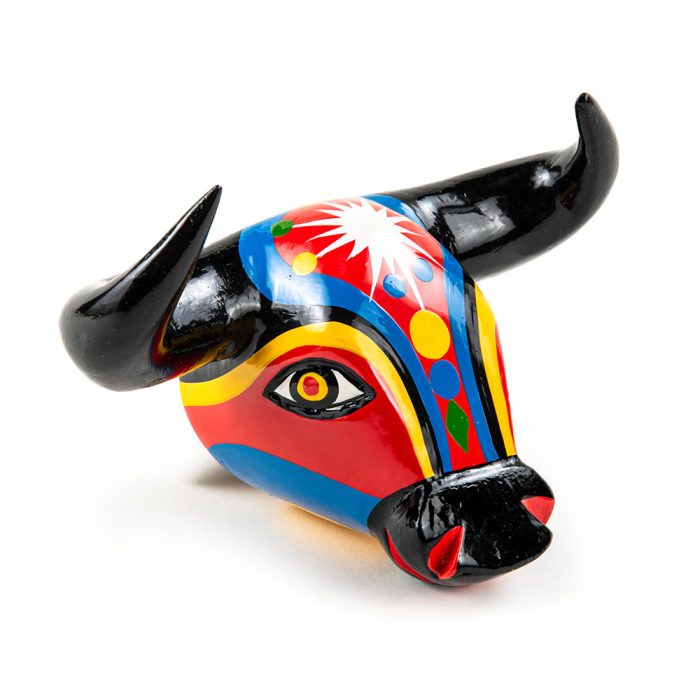 MASCARA TORO GRANDE PUNTO AMARILLO CON ESTRELLA