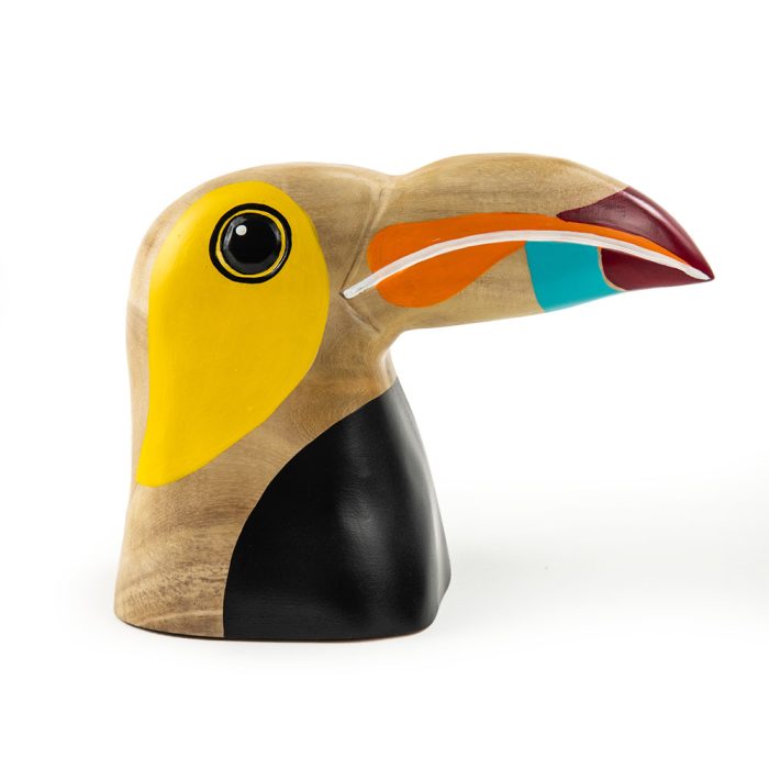MASCARA TUCAN AMARILLO Y NEGRO