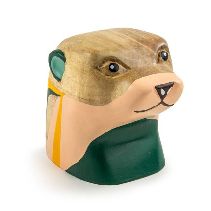 NUTRIA VERDE PIEL Y MADERA