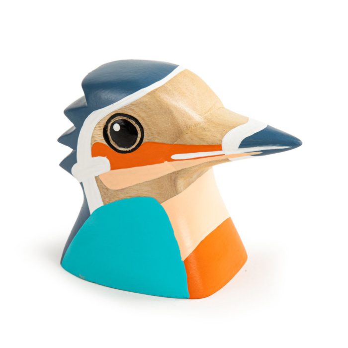 MARTIN PESCADOR PEQUEÑO AZUL NARANJA PIEL