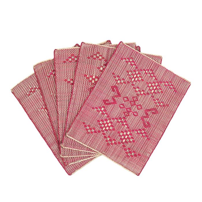Individuales iraca rosa