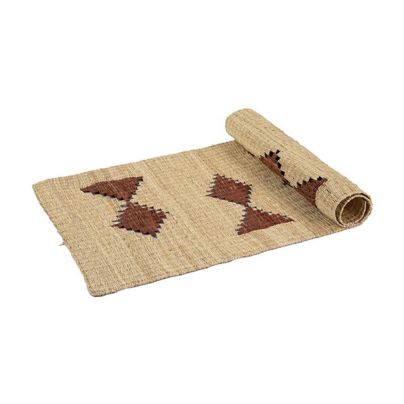 Camino de mesa palma estera café