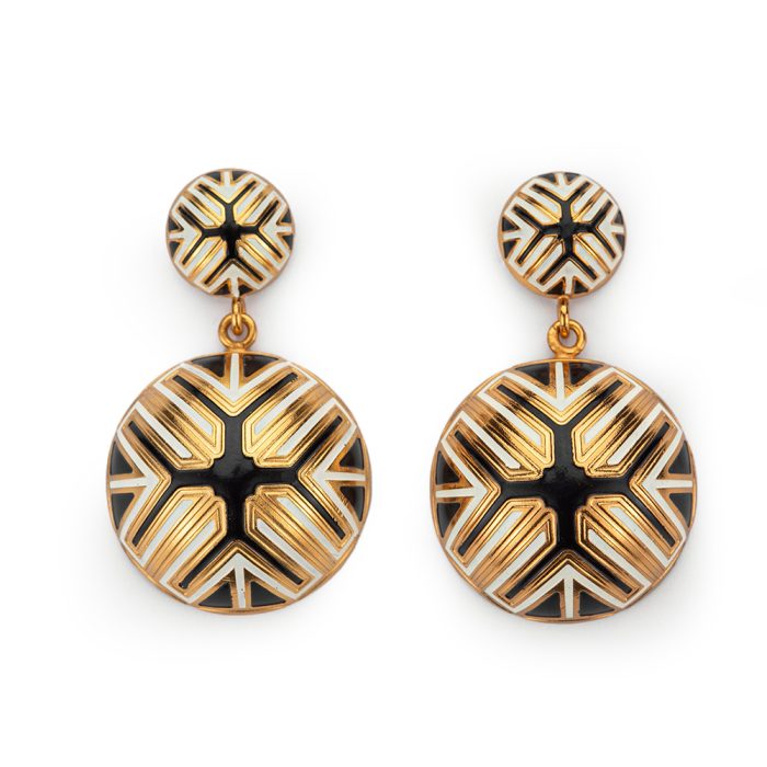 Aretes en plata y oro
