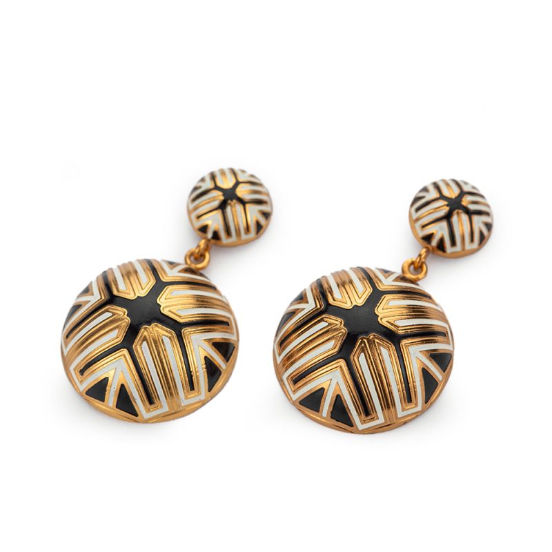 Aretes en plata y oro