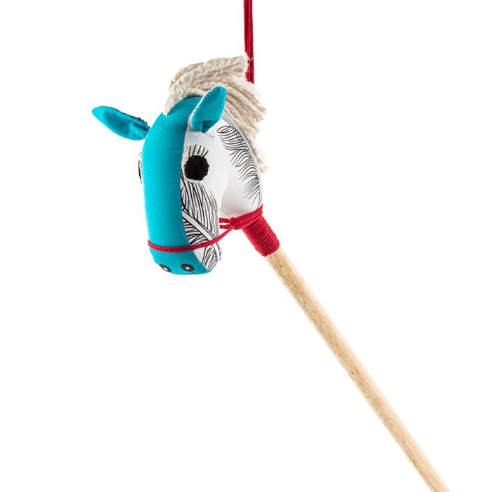 Caballito azul con rayas