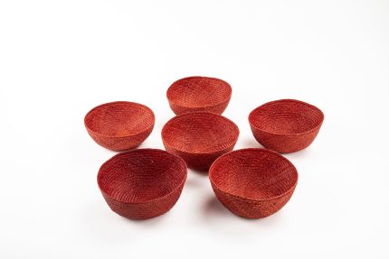 Cazuela median en iraca Set x 6